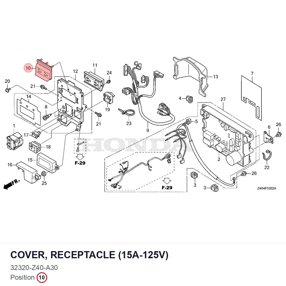 COVER, RECEPTACLE (15A-125V)