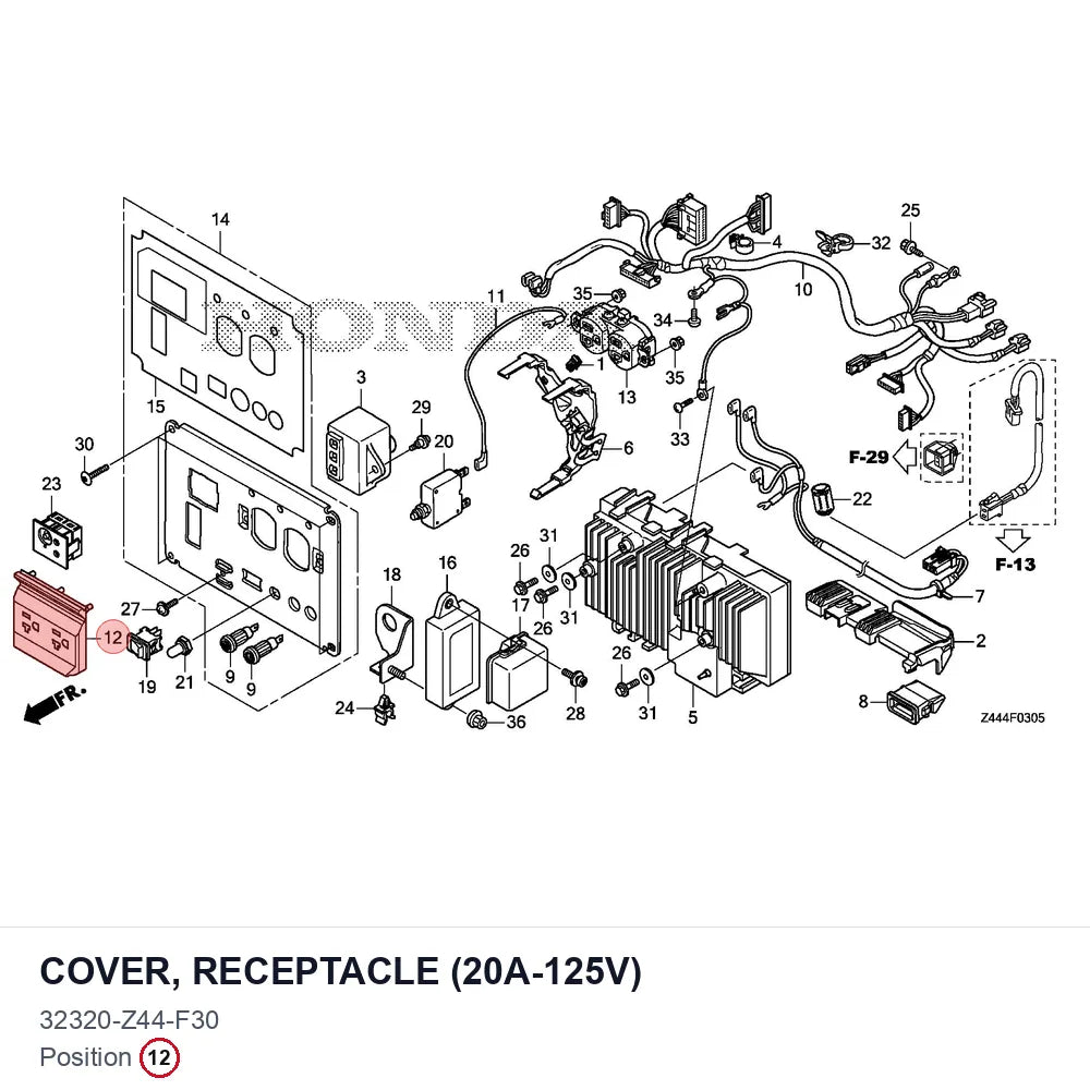COVER, RECEPTACLE (20A-125V)