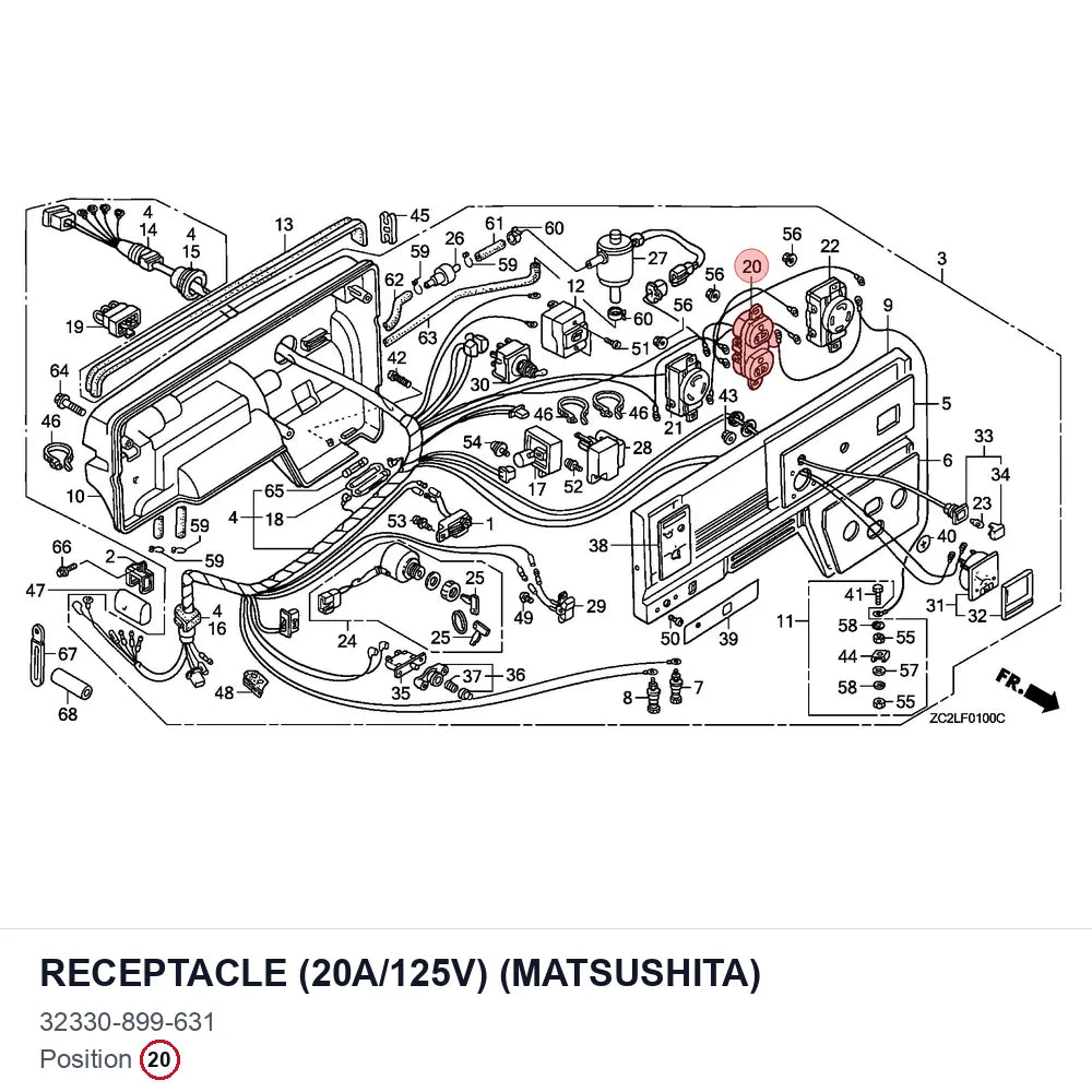 RECEPTACLE (20A/125V) (MATSUSHITA)