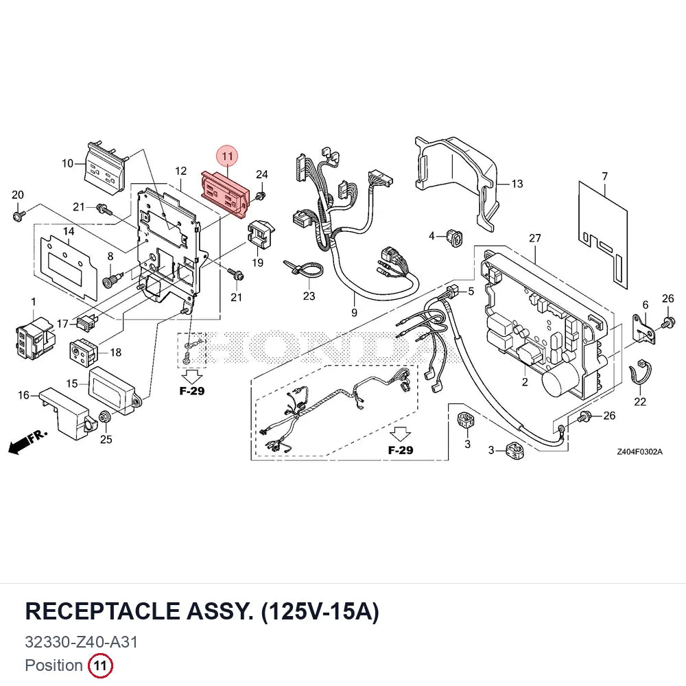 RECEPTACLE ASSY. (125V-15A)