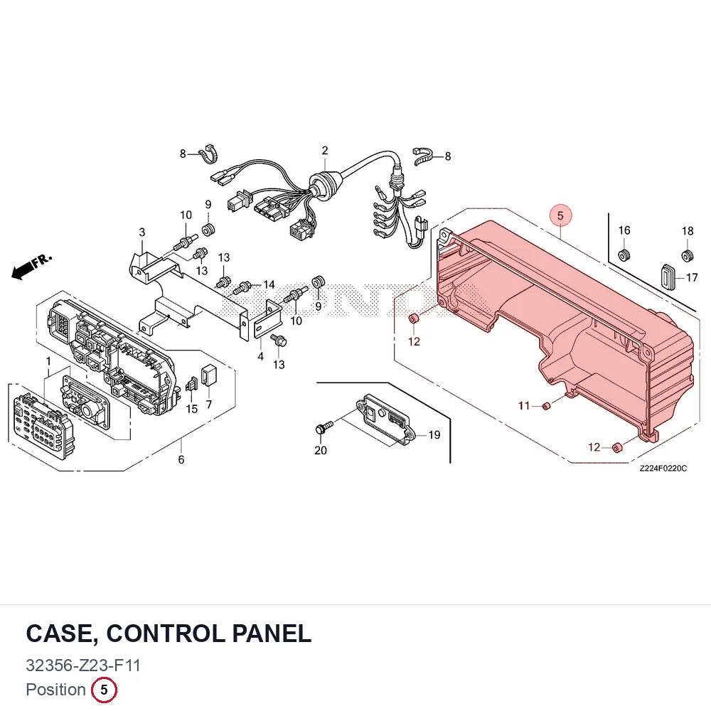 CASE, CONTROL PANEL