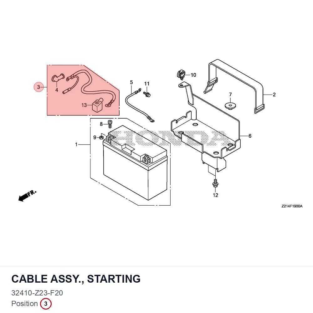 CABLE ASSY., STARTING
