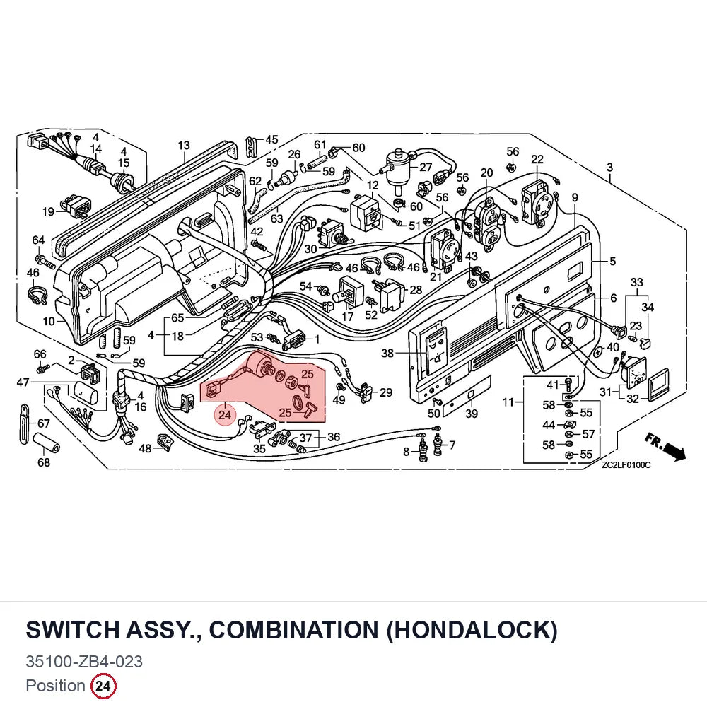 SWITCH ASSY., COMBINATION (HONDALOCK)