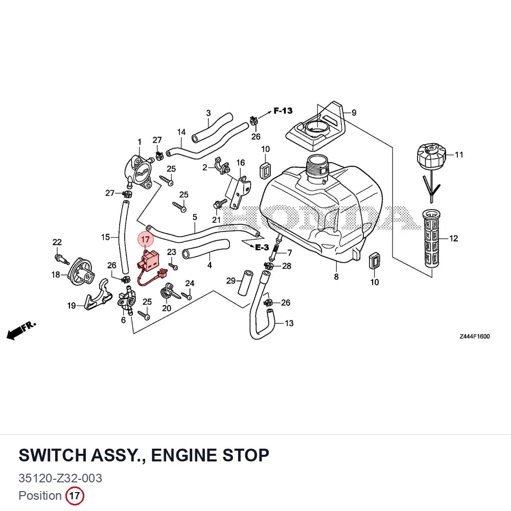 SWITCH ASSY., ENGINE STOP