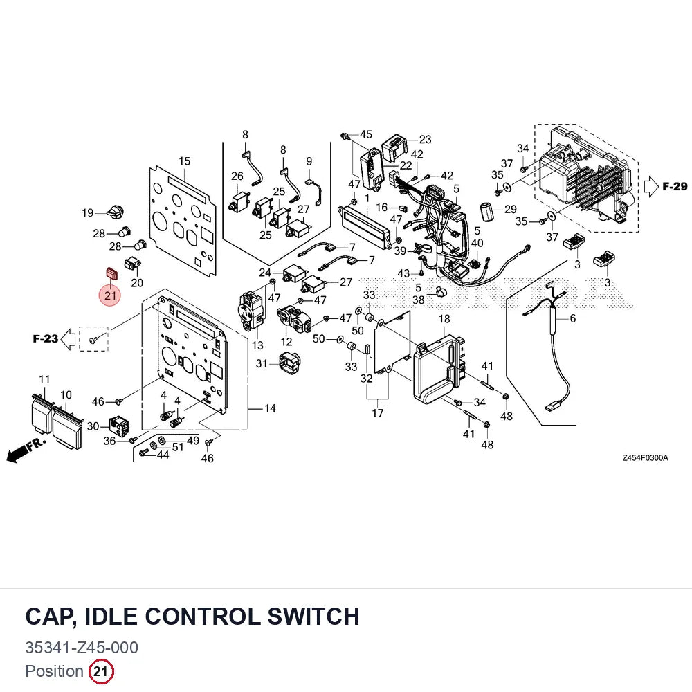 CAP, IDLE CONTROL SWITCH