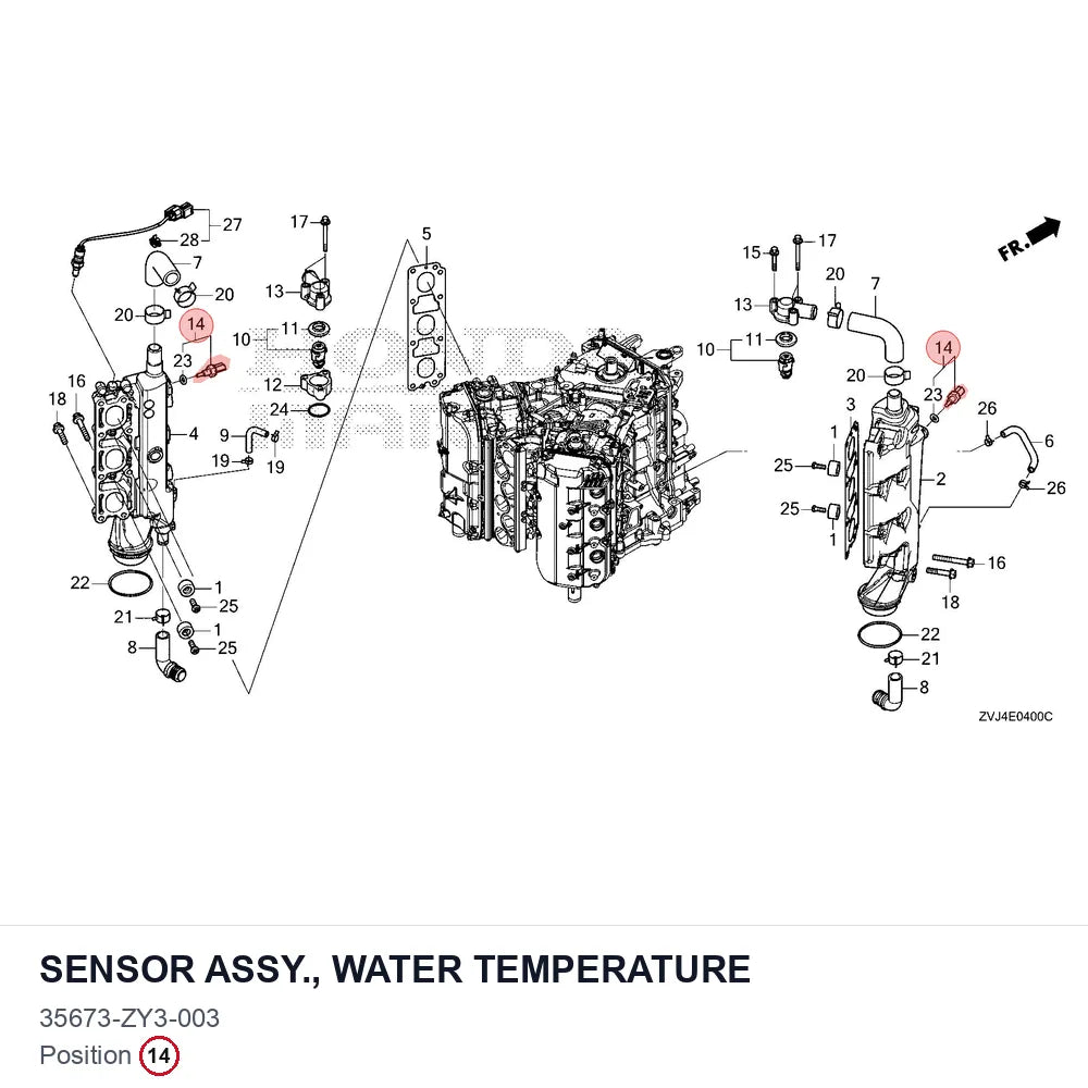 SENSOR ASSY., WATER TEMPERATURE
