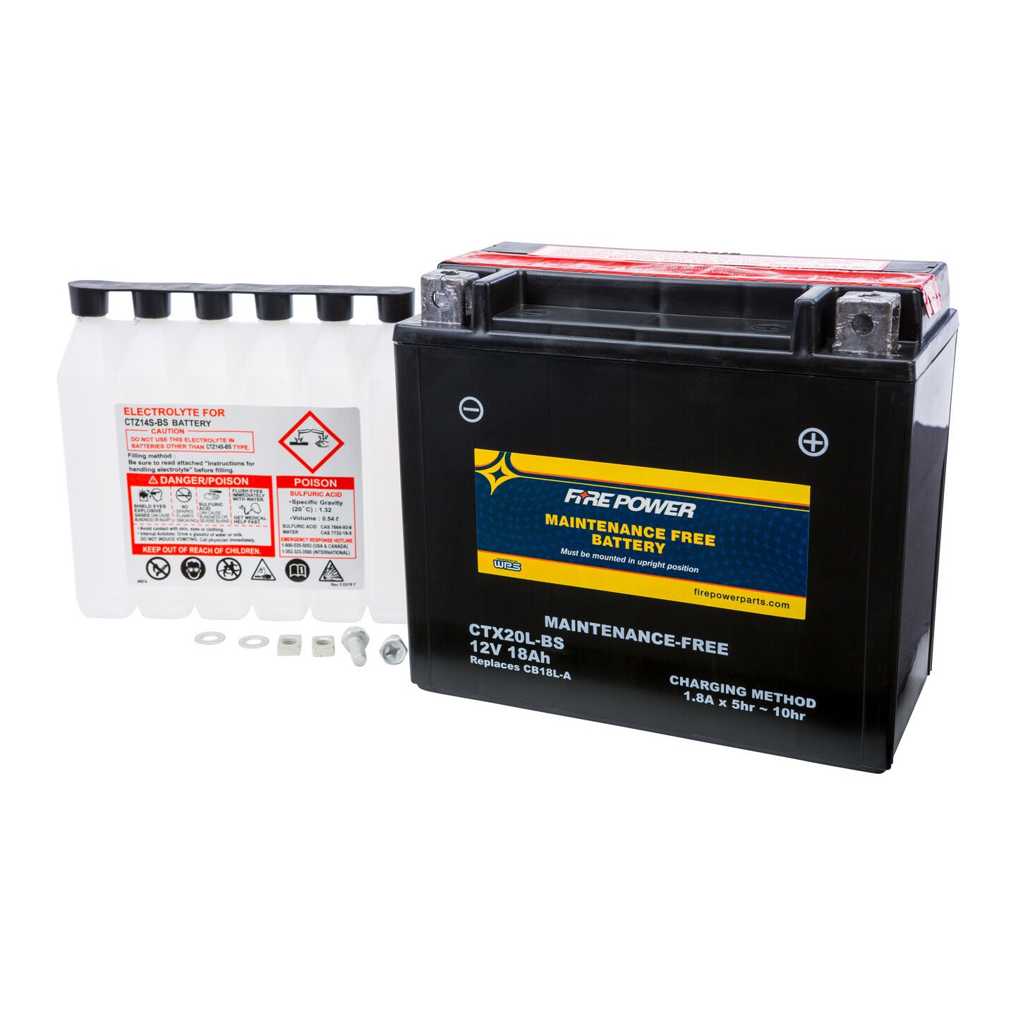 Fire Power Maintenance Free Sealed Battery CTX20L-BS