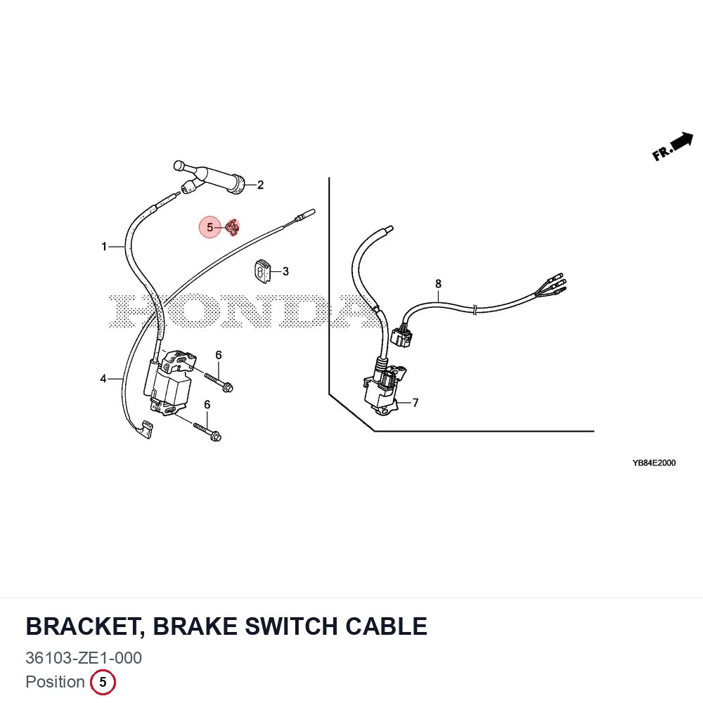 Bracket, brake switch cable