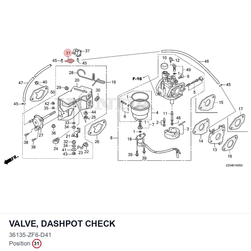 VALVE, DASHPOT CHECK