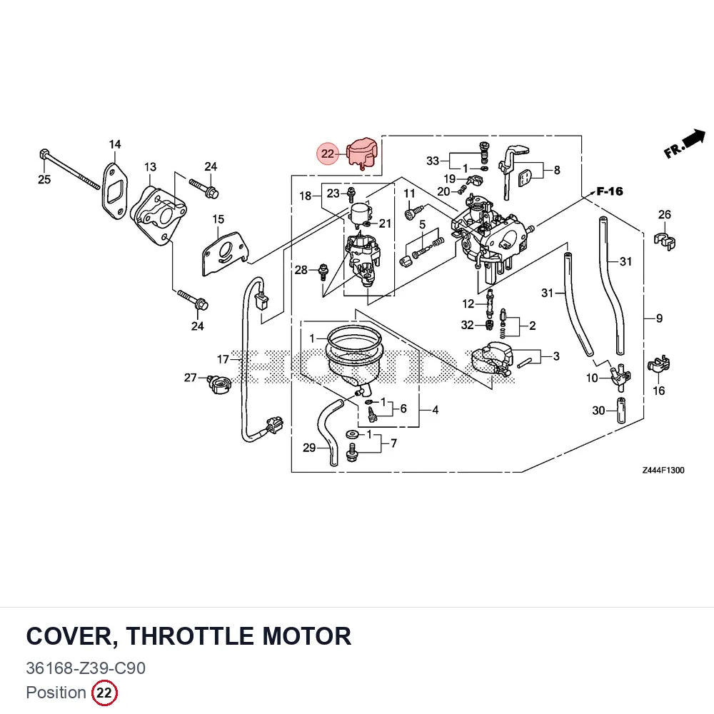 COVER, THROTTLE MOTOR