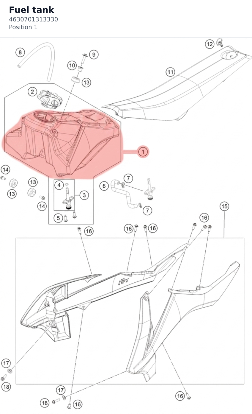 Diagram preview: Fuel tank (4630701313330)