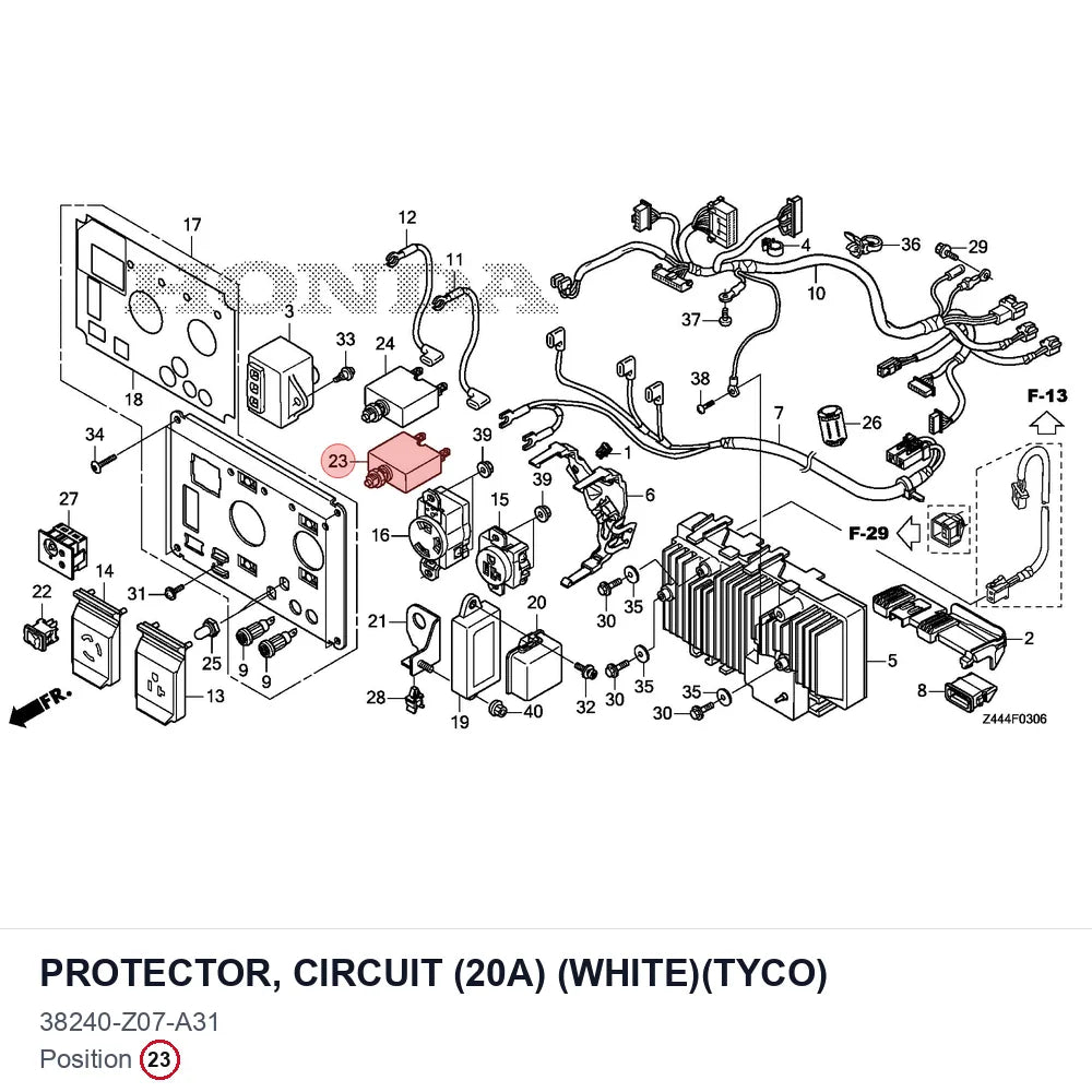 PROTECTOR, CIRCUIT (20A) (WHITE)(TYCO)