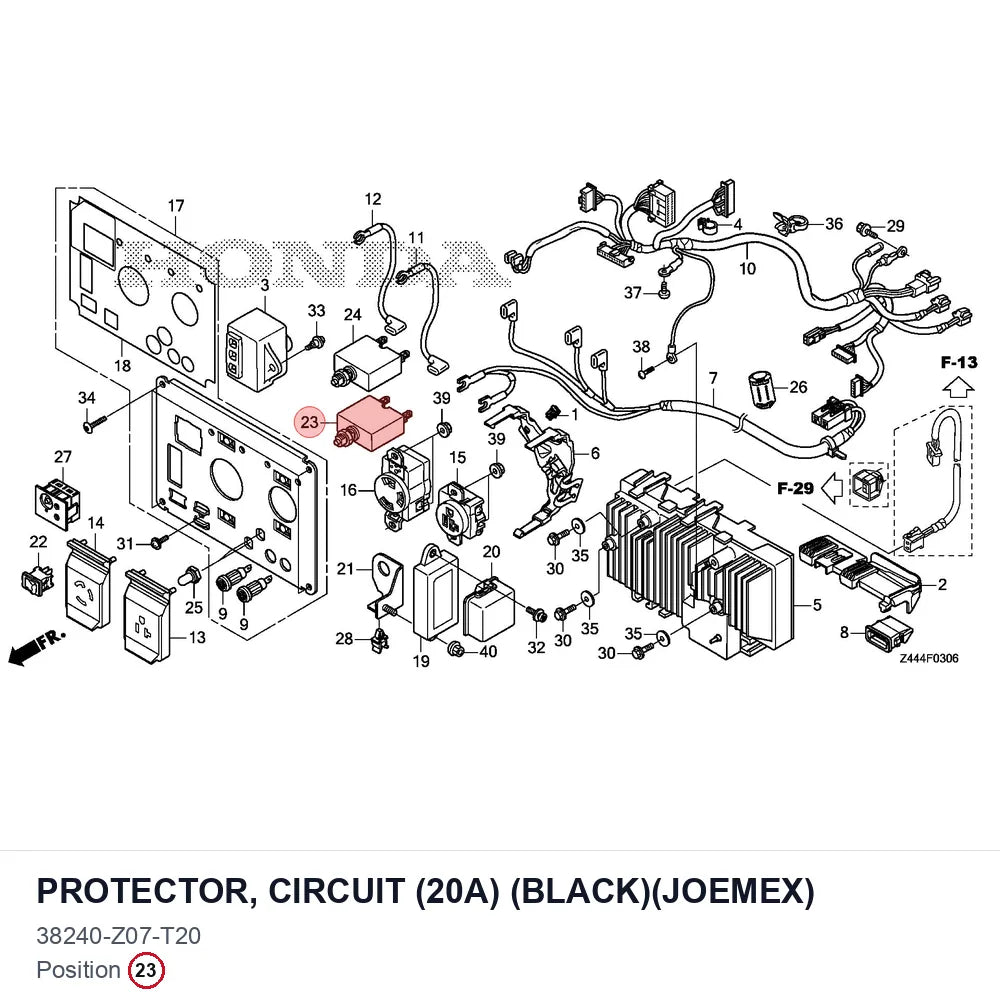 PROTECTOR, CIRCUIT (20A) (BLACK)(JOEMEX)