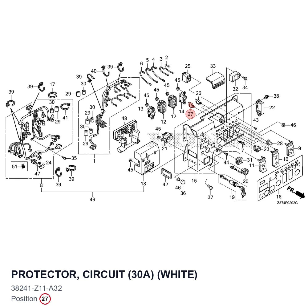 PROTECTOR, CIRCUIT (30A) (WHITE)
