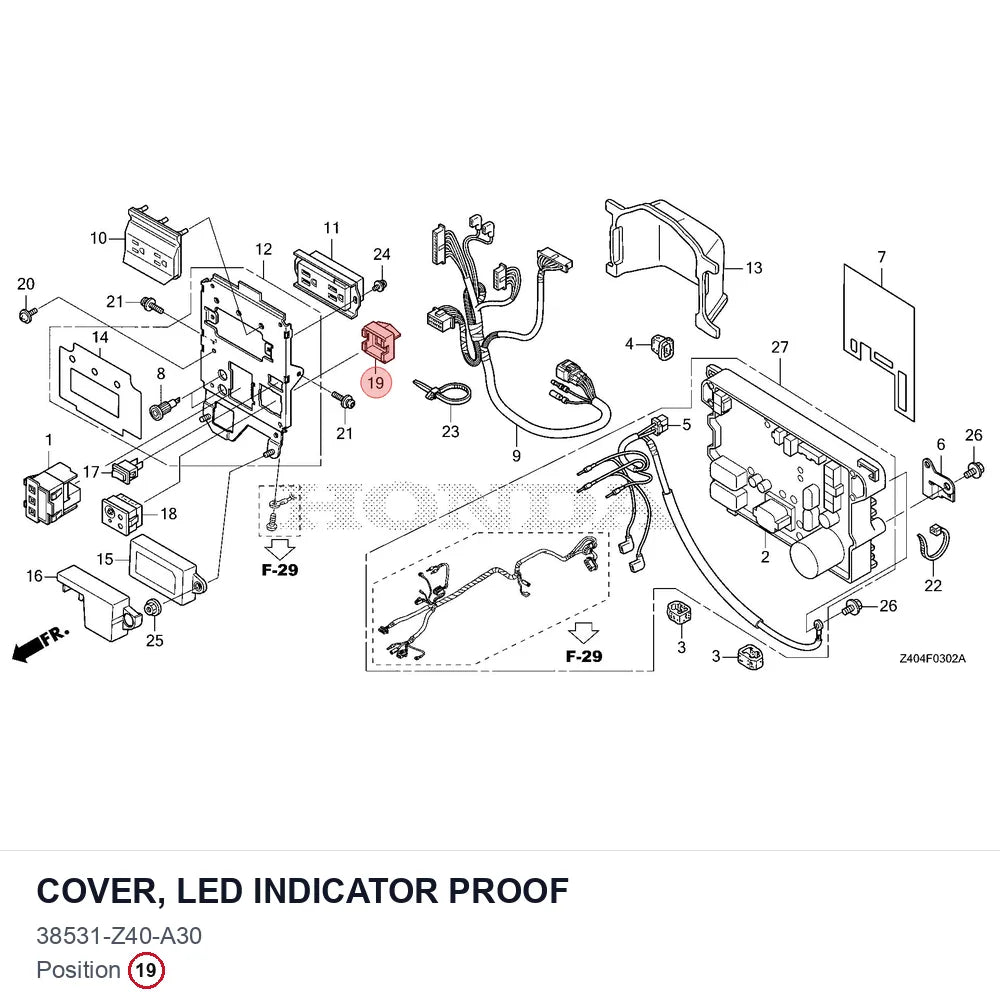 COVER, LED INDICATOR PROOF