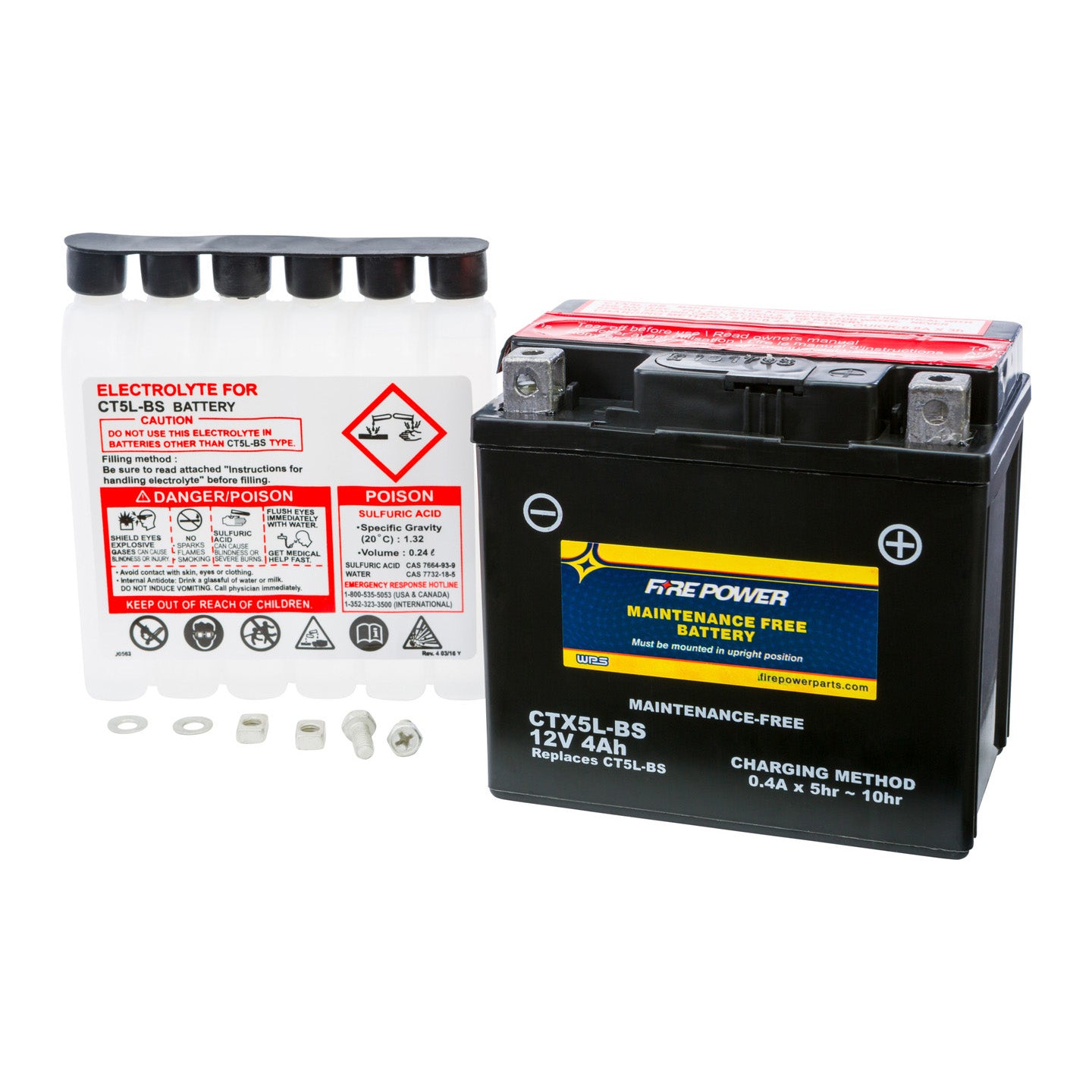 Fire Power Maintenance Free Sealed Battery CTX5L-BS
