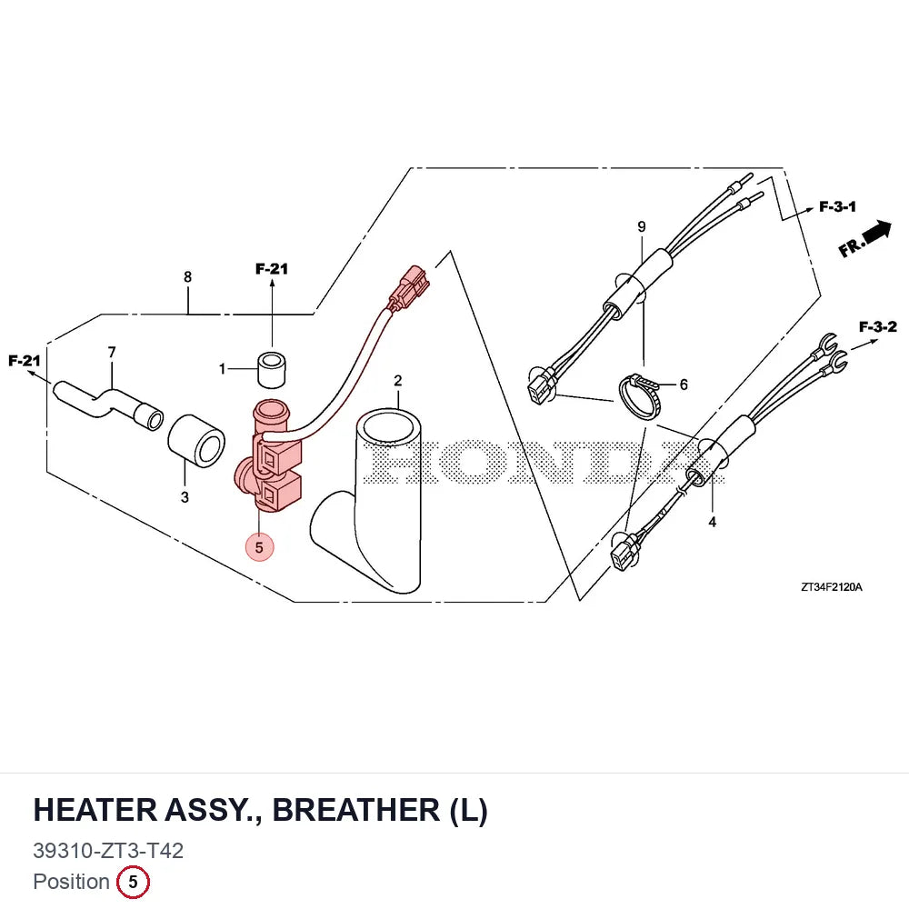 HEATER ASSY., BREATHER (L)