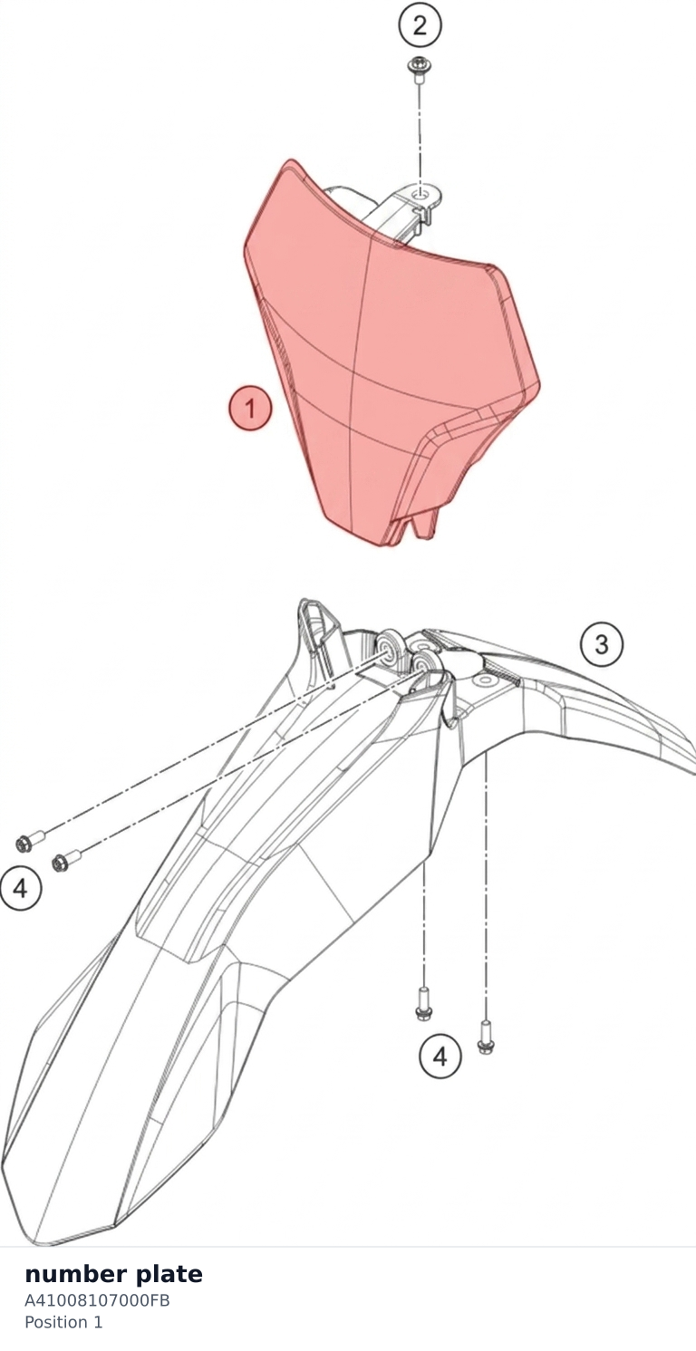 Diagram preview: number plate (A41008107000FB)