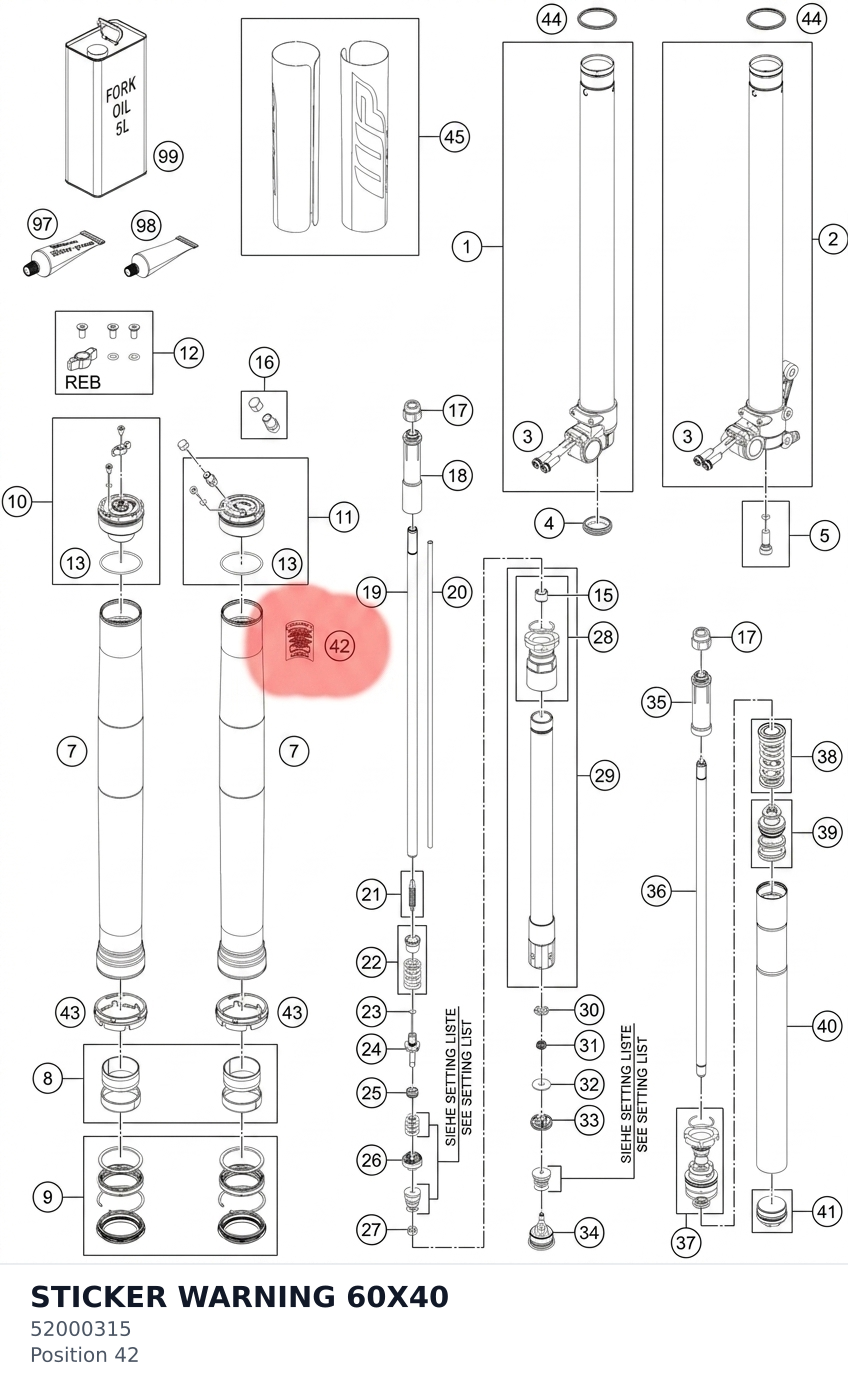 Diagram preview: STICKER WARNING 60X40 (52000315)