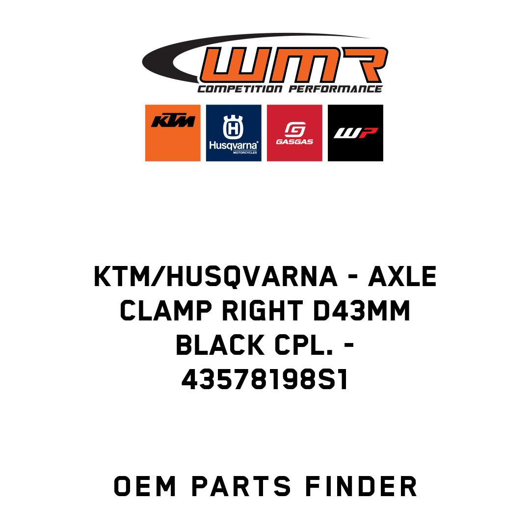 axle clamp right d43mm black cpl.