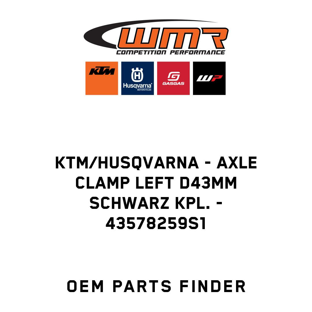 Axle clamp left d43mm schwarz kpl.