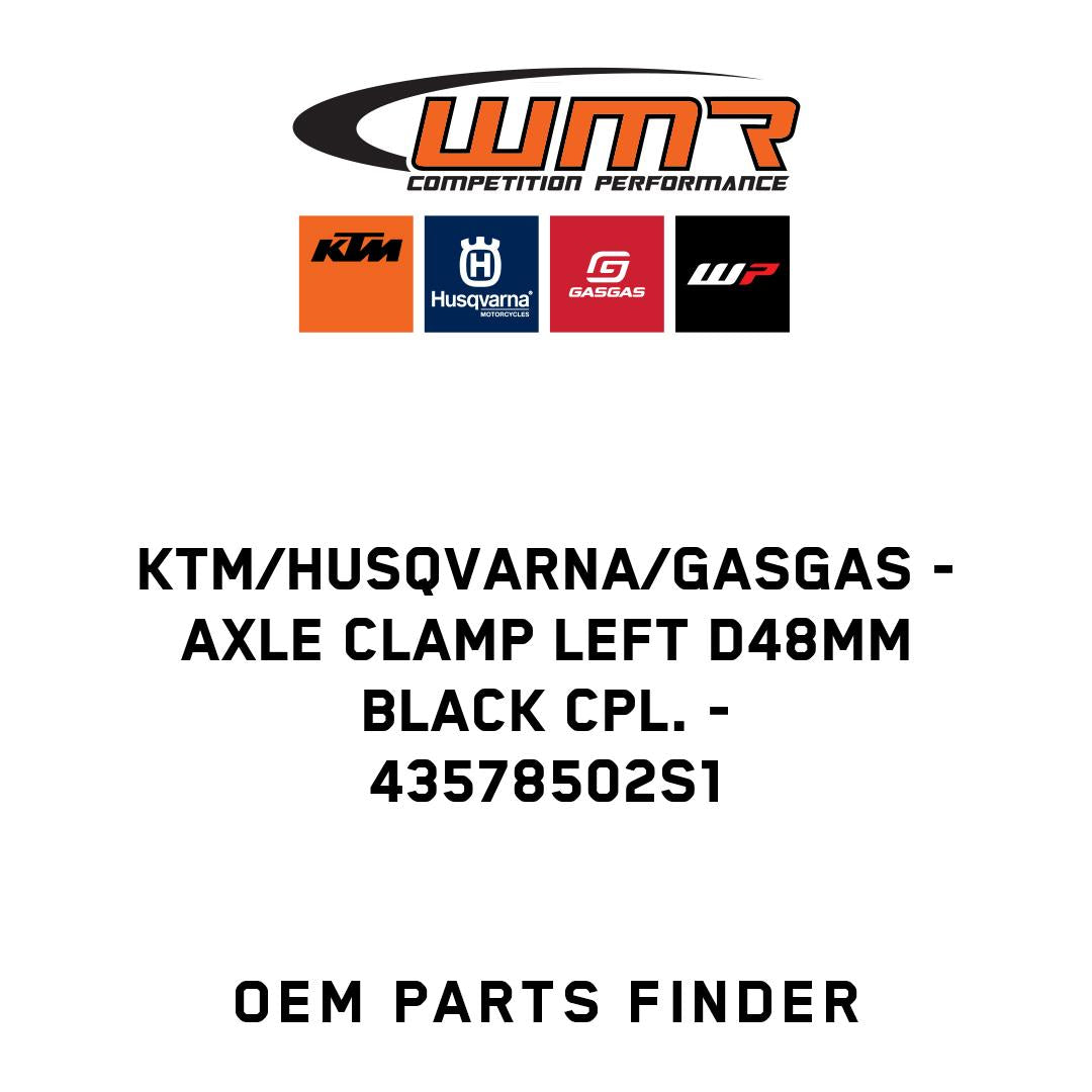 axle clamp left d48mm black cpl.