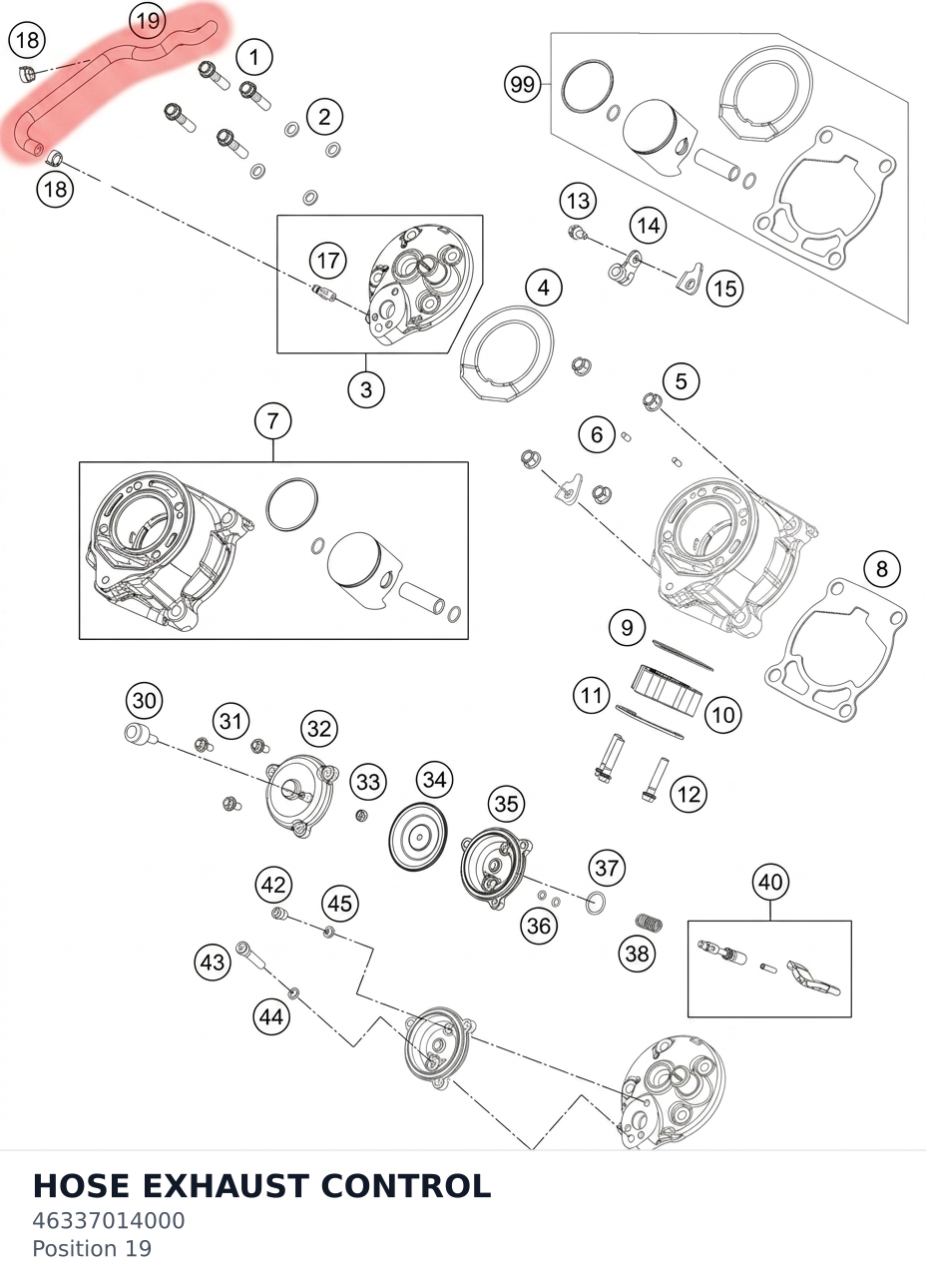 Diagram preview: HOSE EXHAUST CONTROL (46337014000)