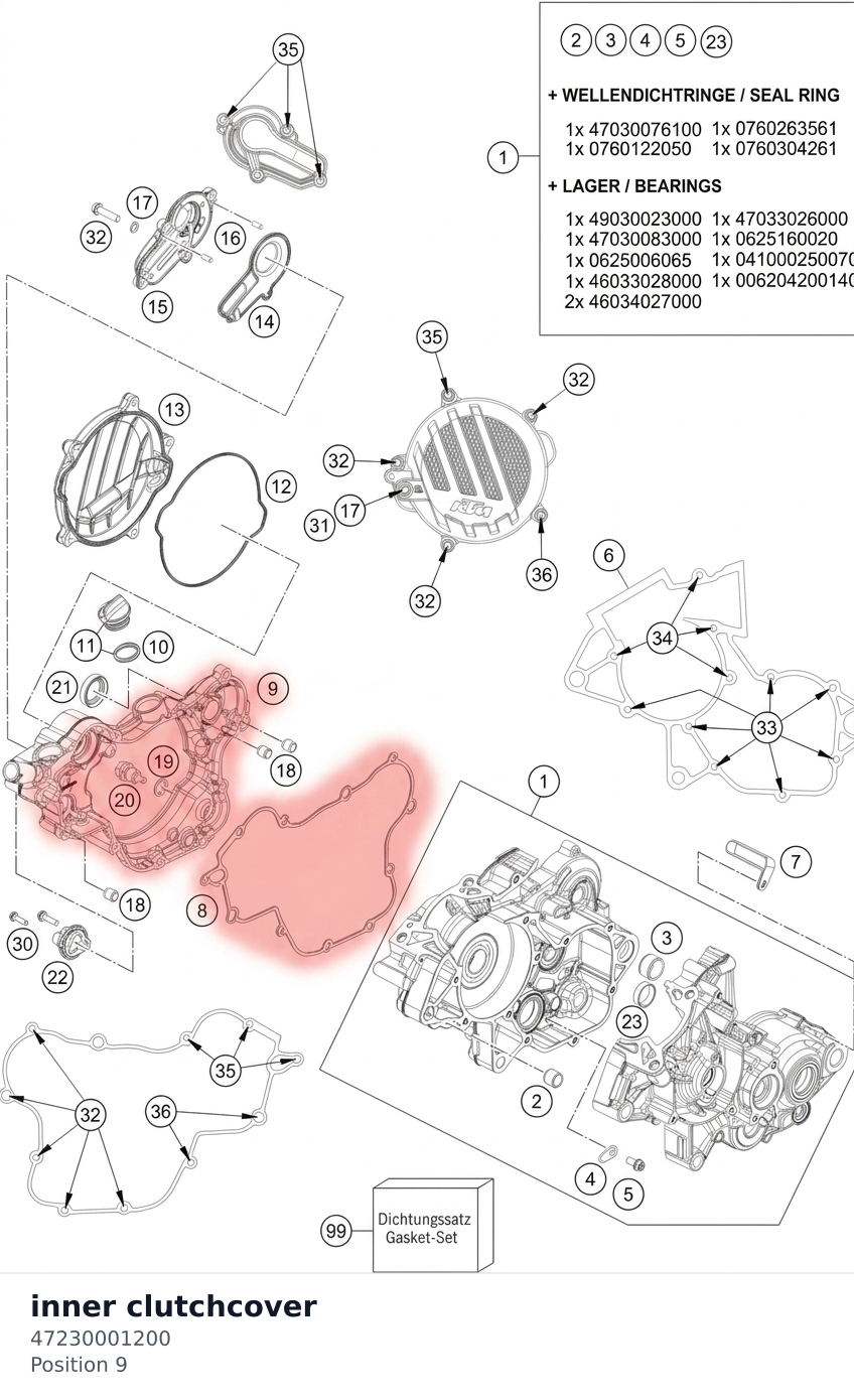 Diagram preview: inner clutchcover (47230001200)