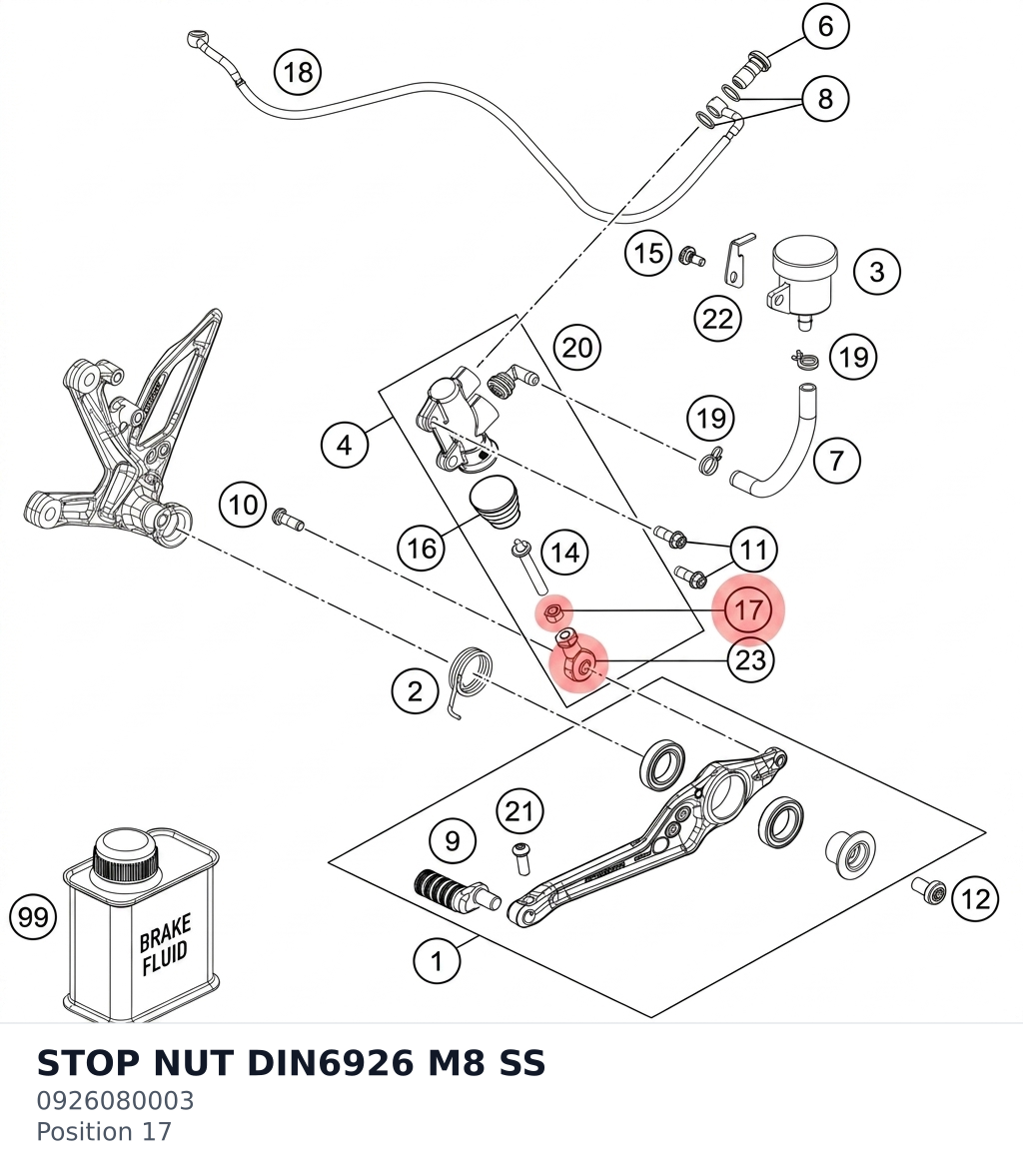 Diagram preview: STOP NUT DIN6926 M8 SS (0926080003)