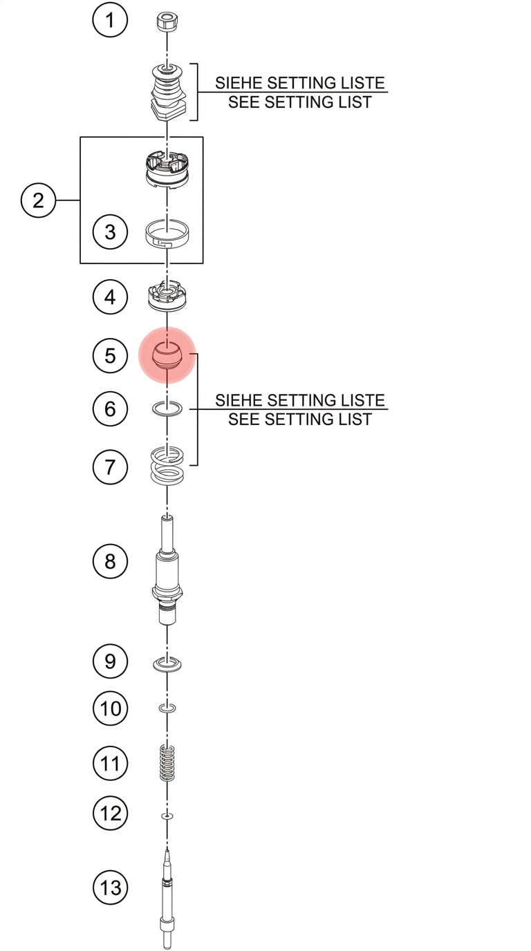 Check valve 15°