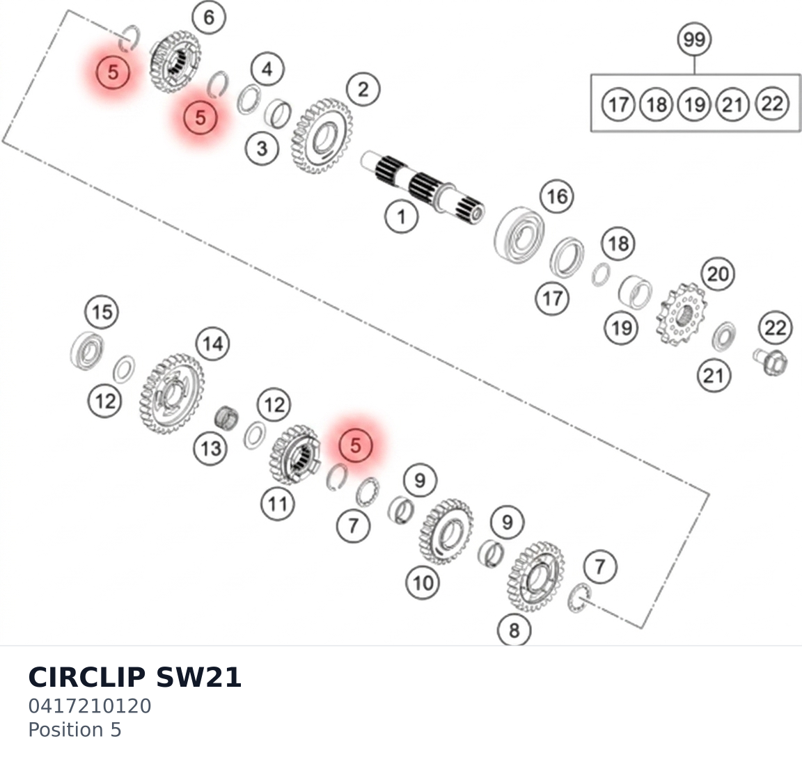 Diagram preview: CIRCLIP SW21 (0417210120)