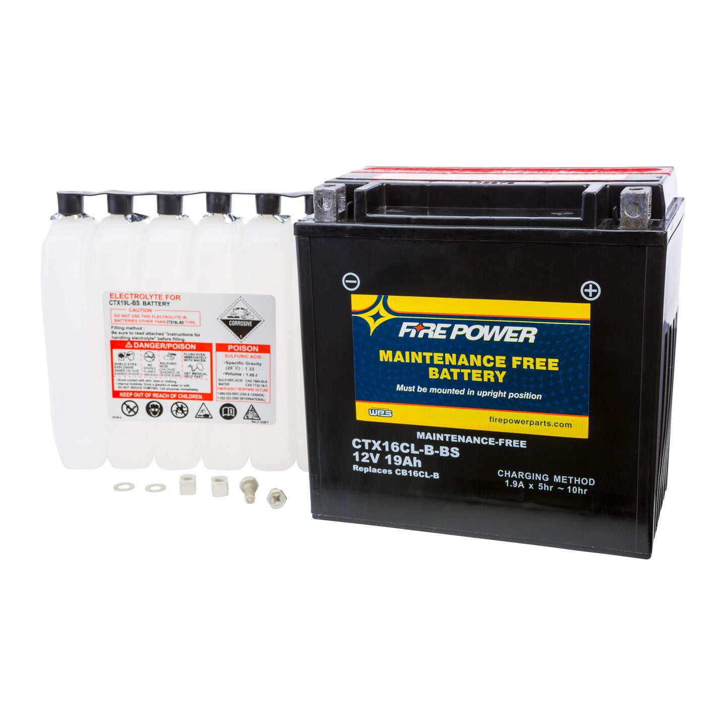 Fire Power Maintenance Free Sealed Battery CTX16CL-B-BS