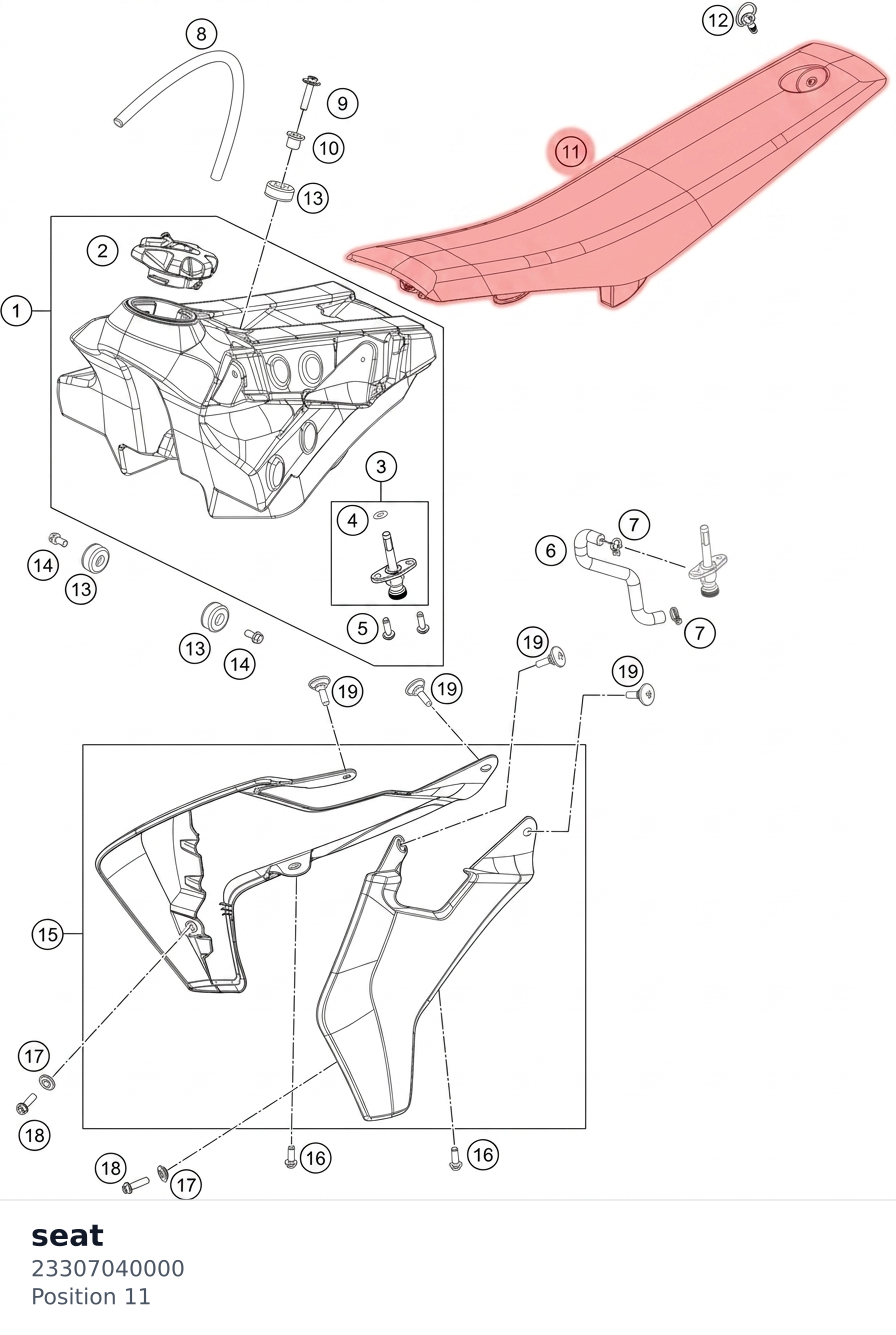 Diagram preview: seat (23307040000)