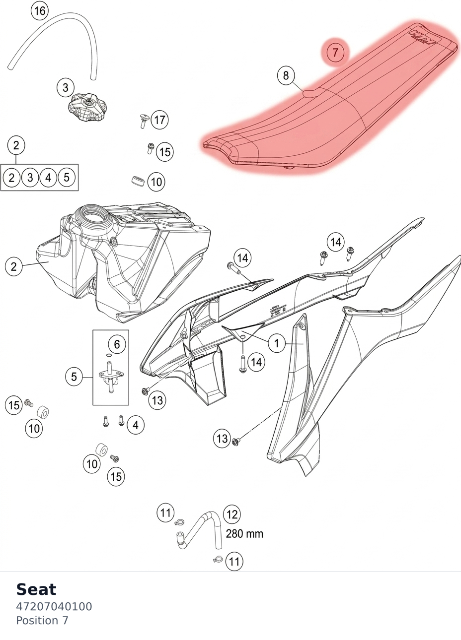 Diagram preview: Seat (47207040100)