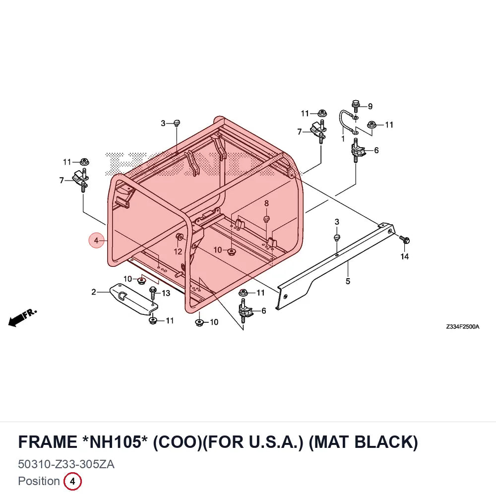 FRAME *NH105* (COO)(FOR U.S.A.) (MAT BLACK)