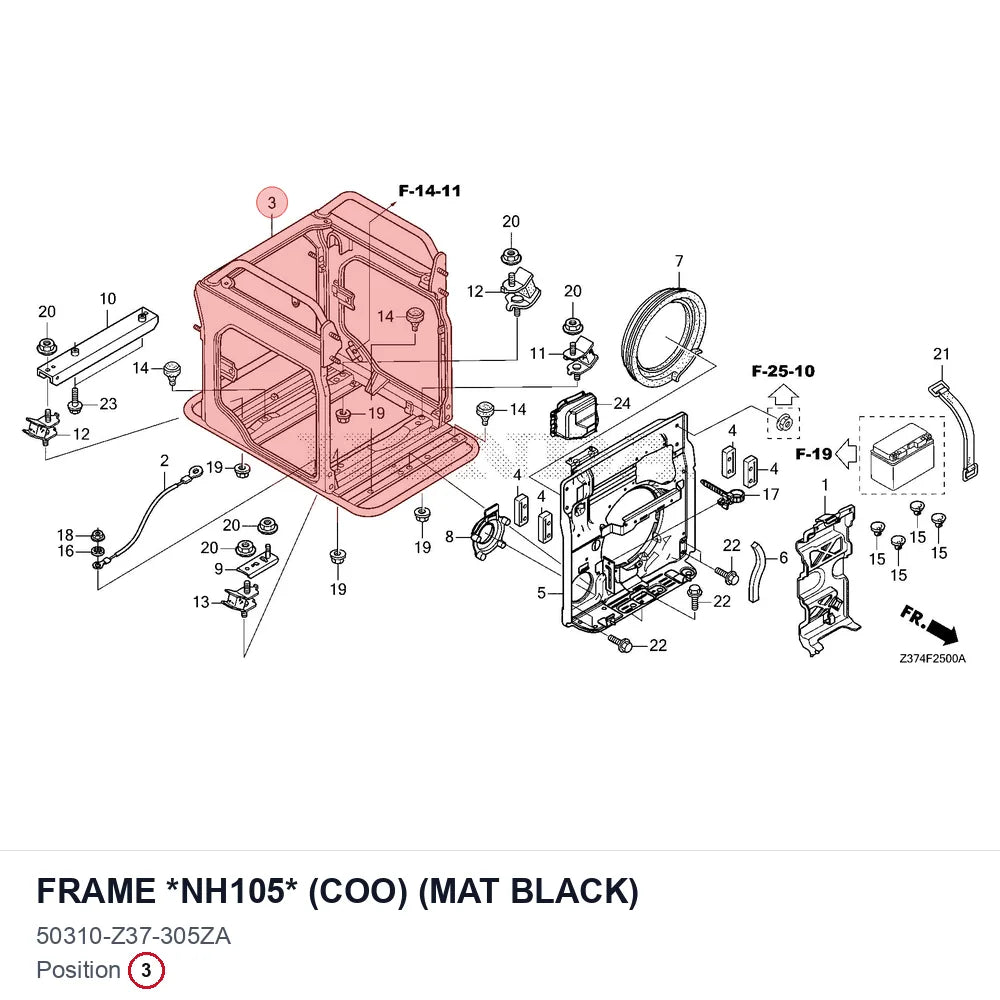 FRAME *NH105* (COO) (MAT BLACK)