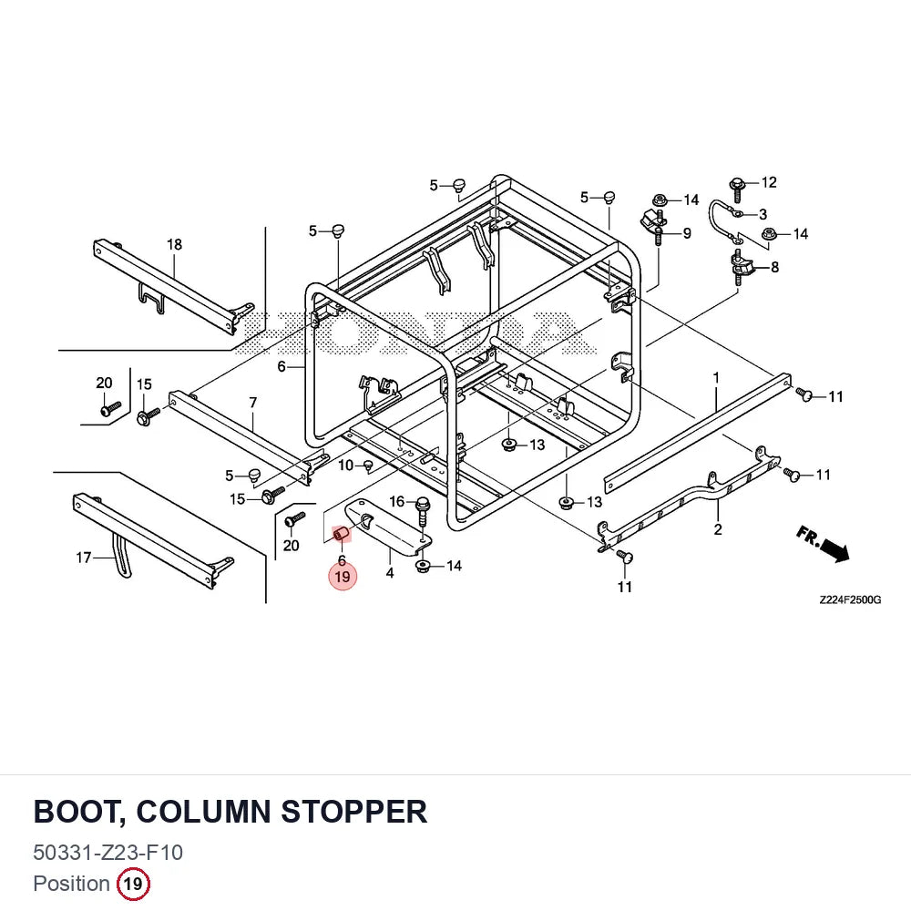 BOOT, COLUMN STOPPER