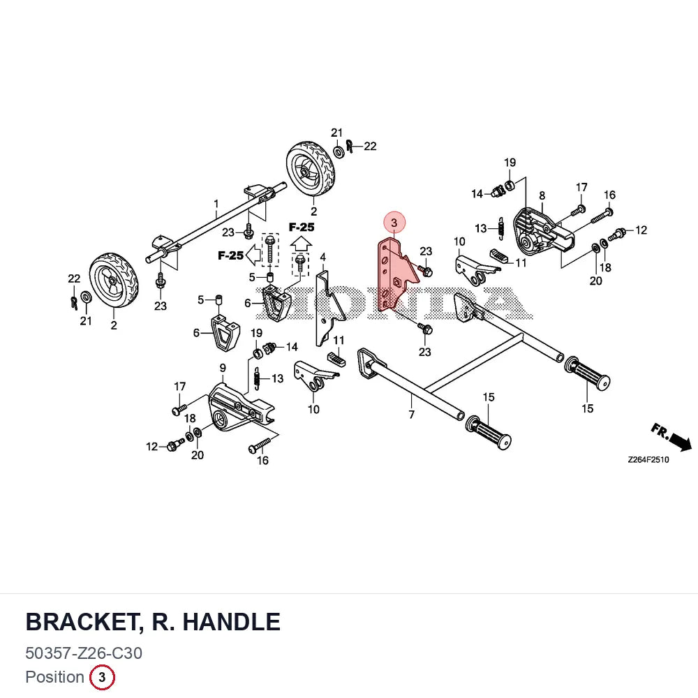 BRACKET, R. HANDLE