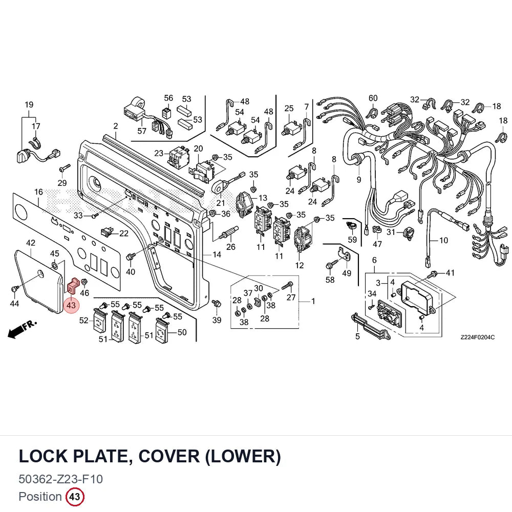LOCK PLATE, COVER (LOWER)