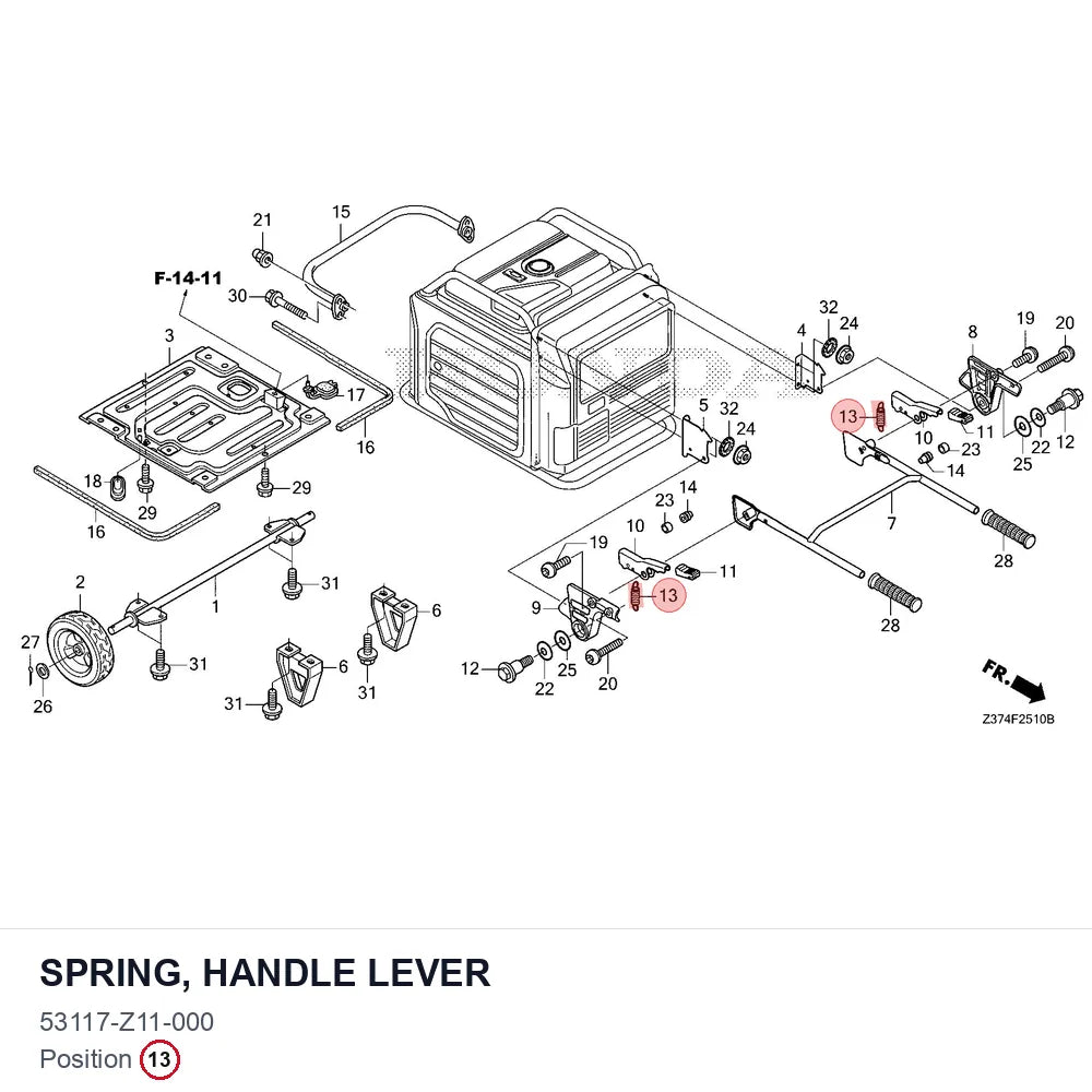 SPRING, HANDLE LEVER