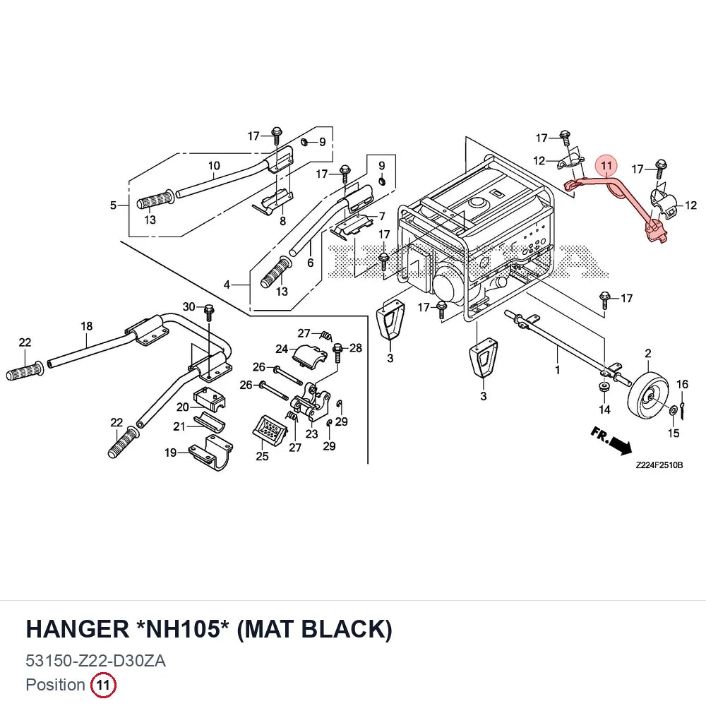 HANGER *NH105* (MAT BLACK)