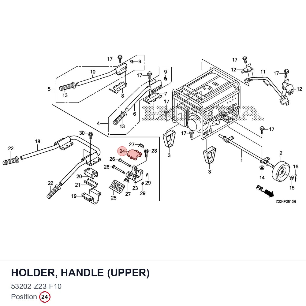 HOLDER, HANDLE (UPPER)