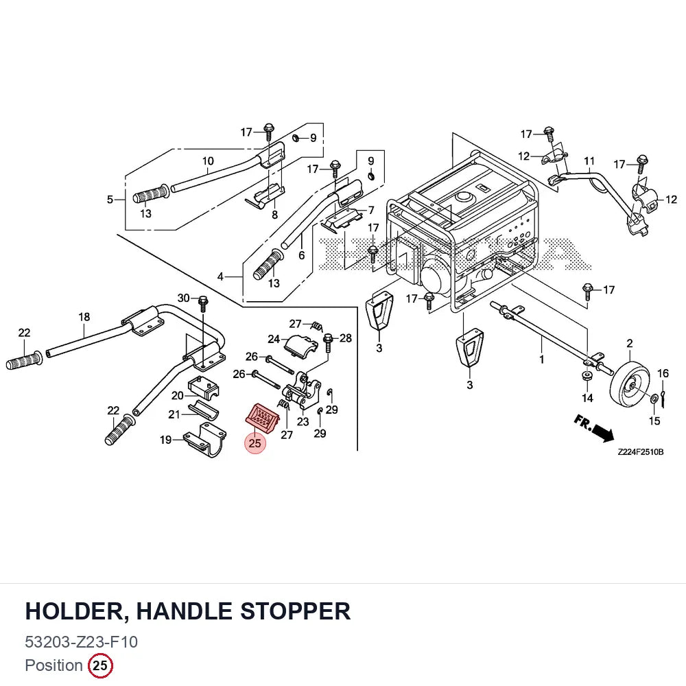 HOLDER, HANDLE STOPPER
