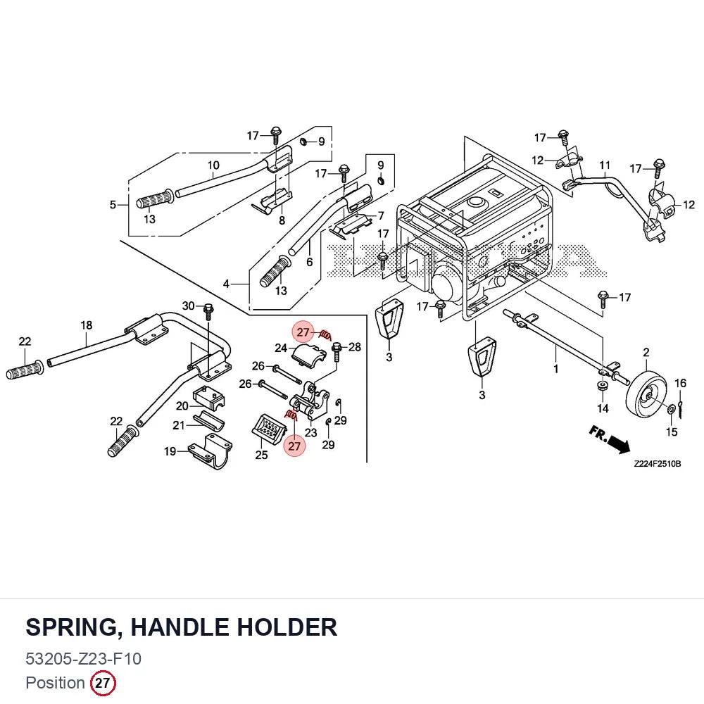 SPRING, HANDLE HOLDER
