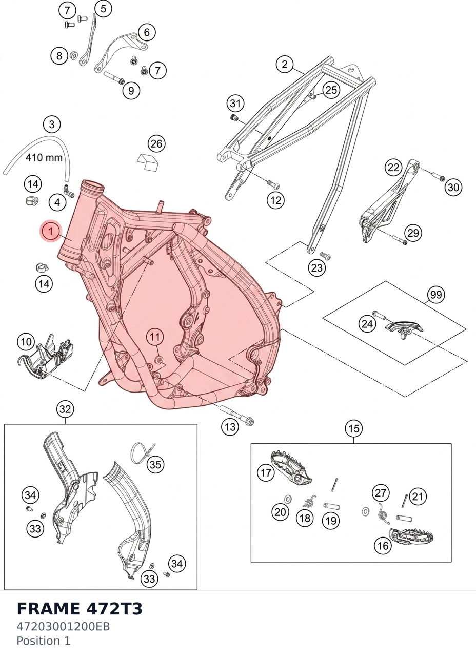 Diagram preview: FRAME 472T3 (47203001200EB)