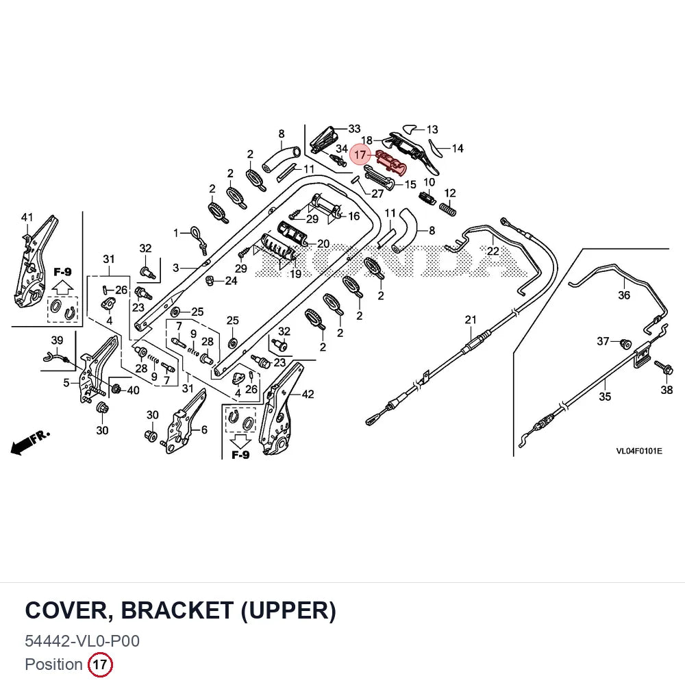 COVER, BRACKET (UPPER)