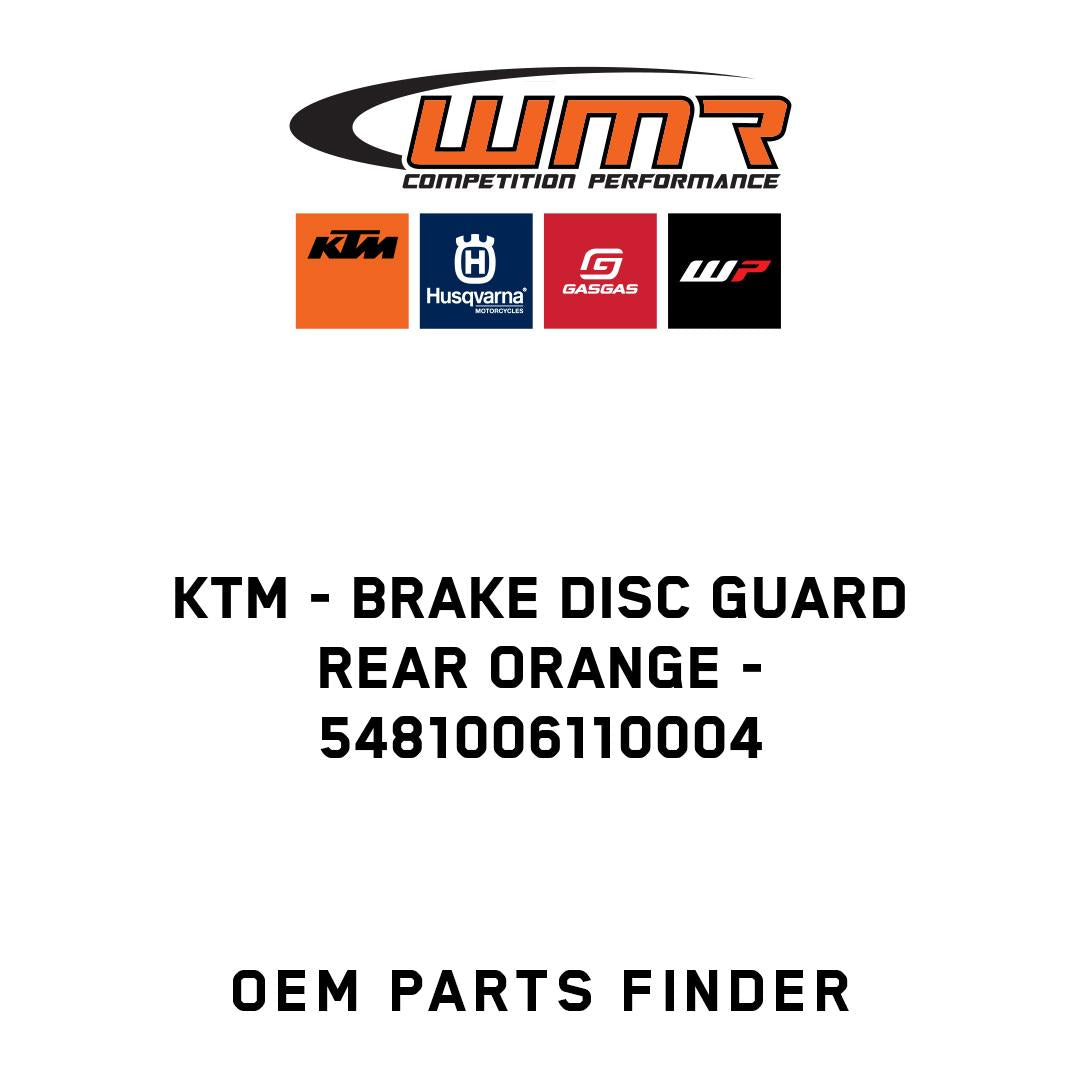 BRAKE DISC GUARD REAR ORANGE