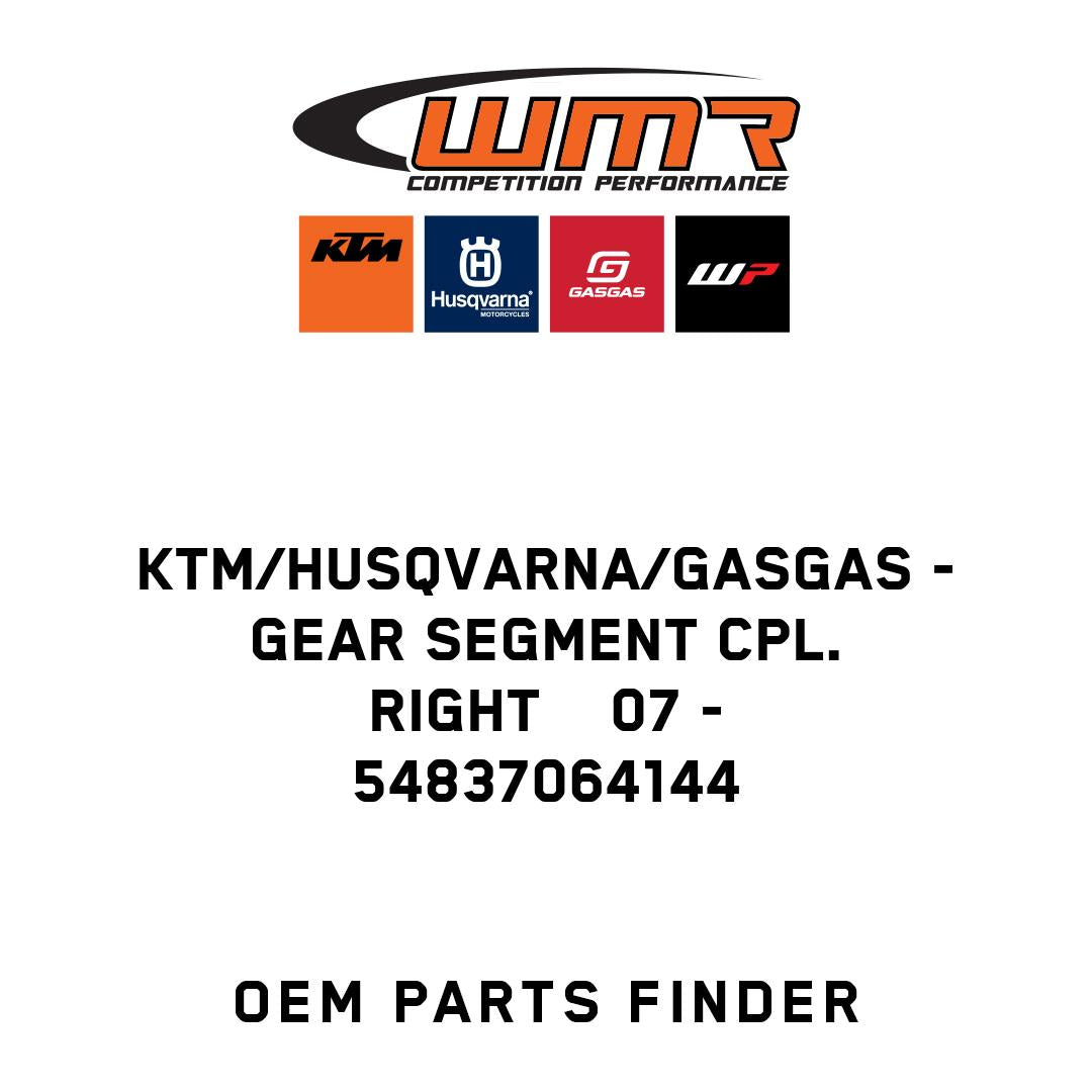 GEAR SEGMENT CPL. RIGHT    07