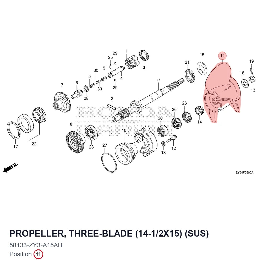 PROPELLER, THREE-BLADE (14-1/2X15) (SUS)