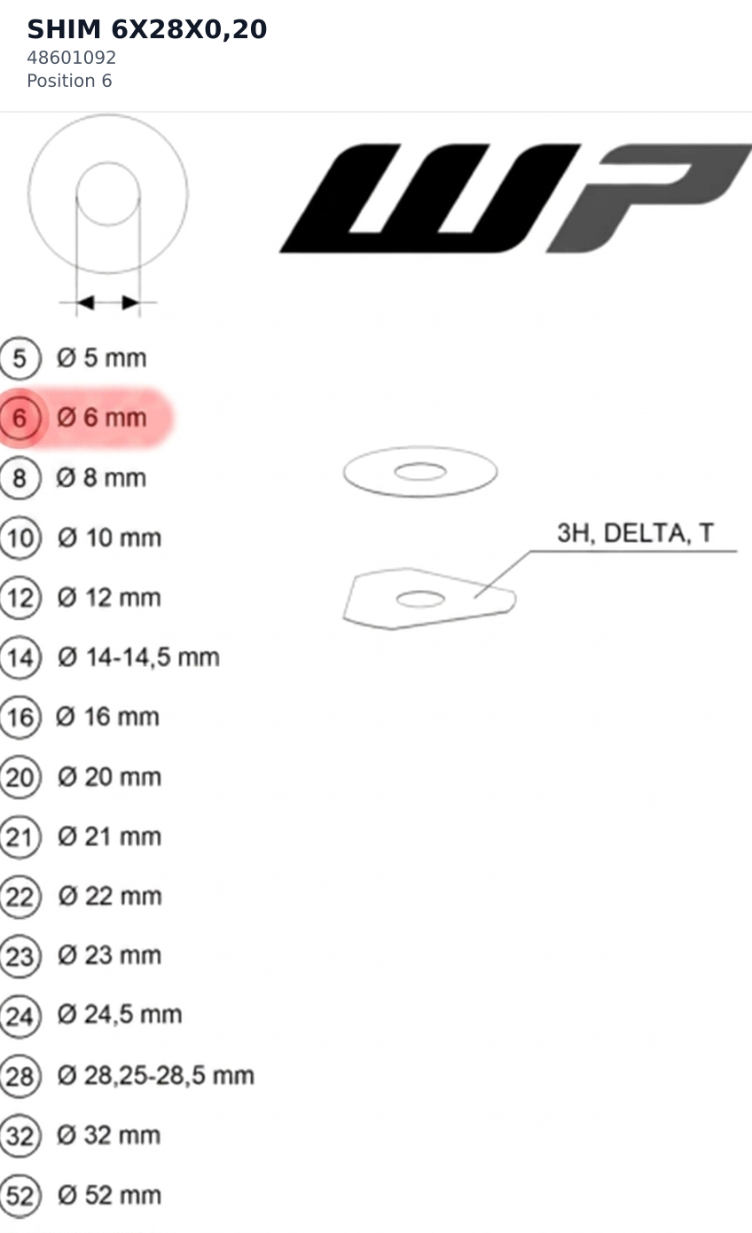 Diagram preview: SHIM 6X28X0,20 (48601092)